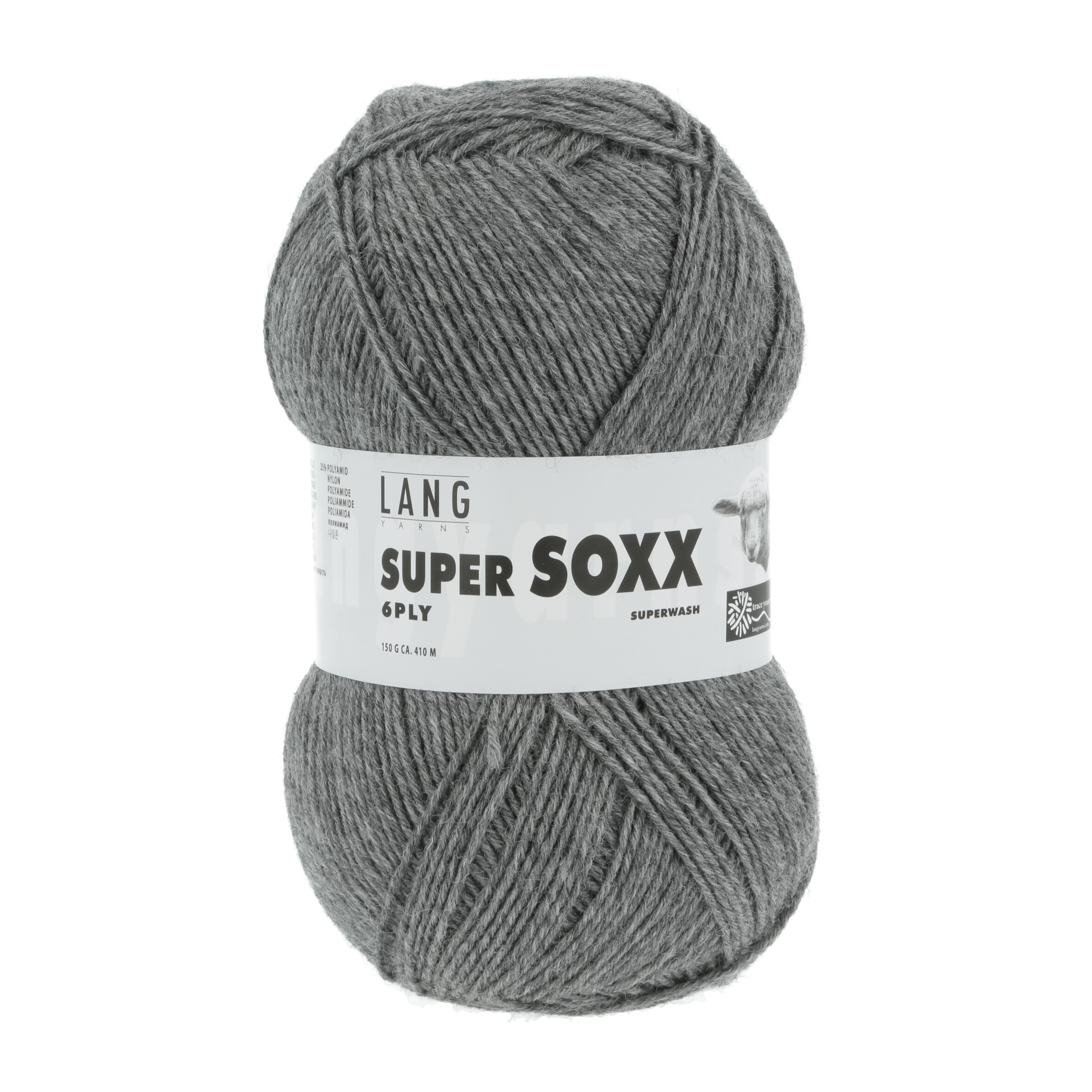 LANG SUPER SOXX  6FACH 150GR 005 GRAU