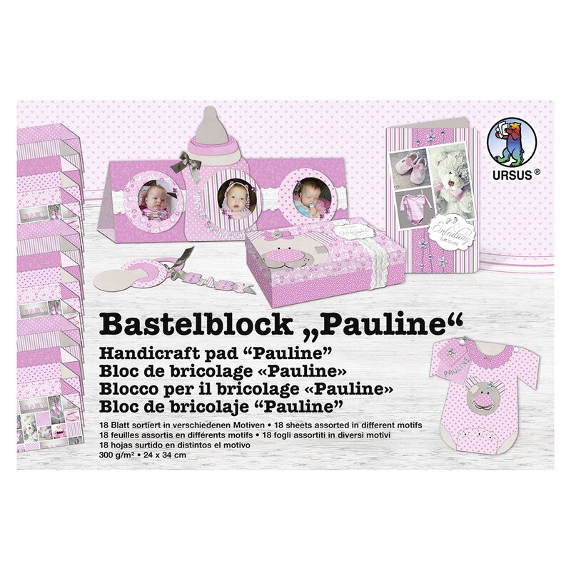 BASTELBLOCK PAULINE 300GR 24X34  16BLATT