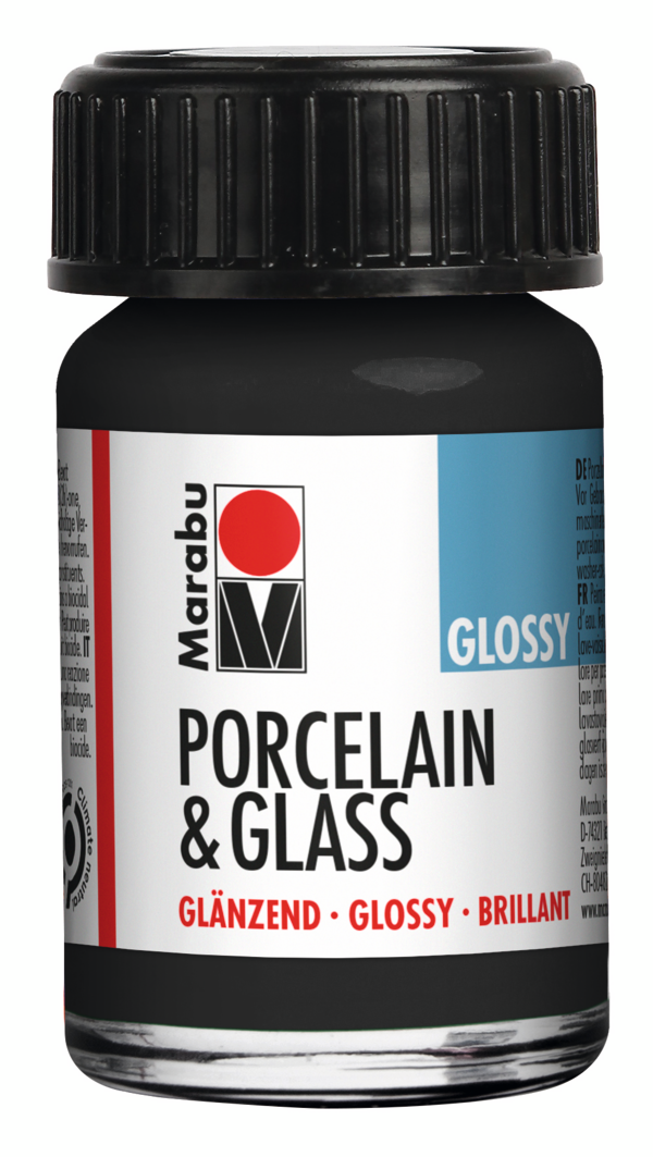MARABU PORCELAIN & GLASS GLOSSY 15ML 073 SCHWARZ