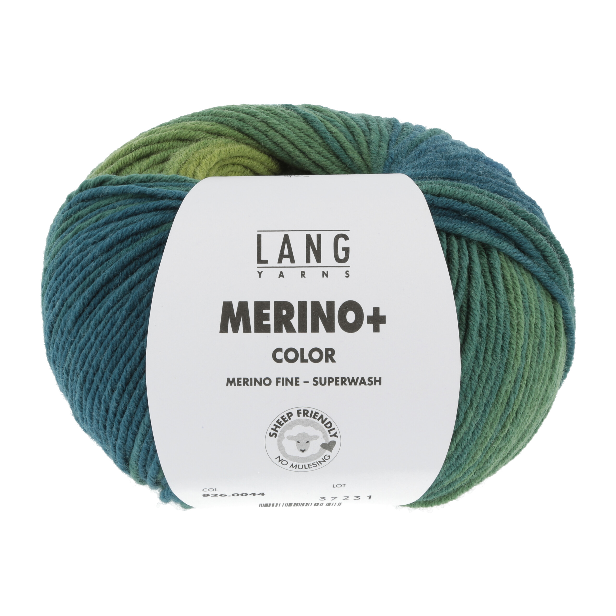 LANG MERINO + 100GR 0044 GRÜN MELLIERT