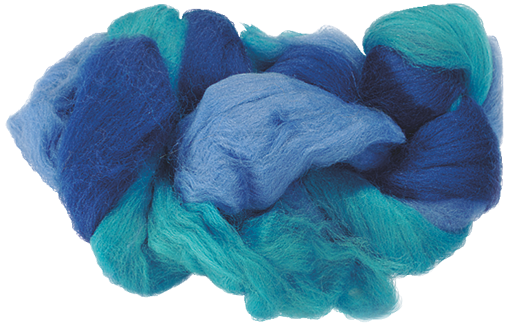 FILZWOLLE 50GR. BLAU MELIERT