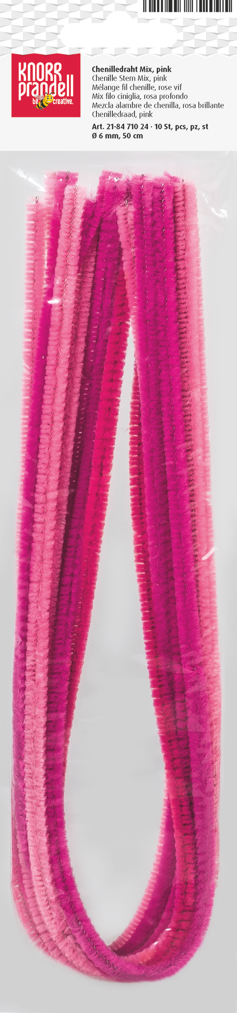 CHENILLEDRAHT 50CM Ø 8CM PINK MIX