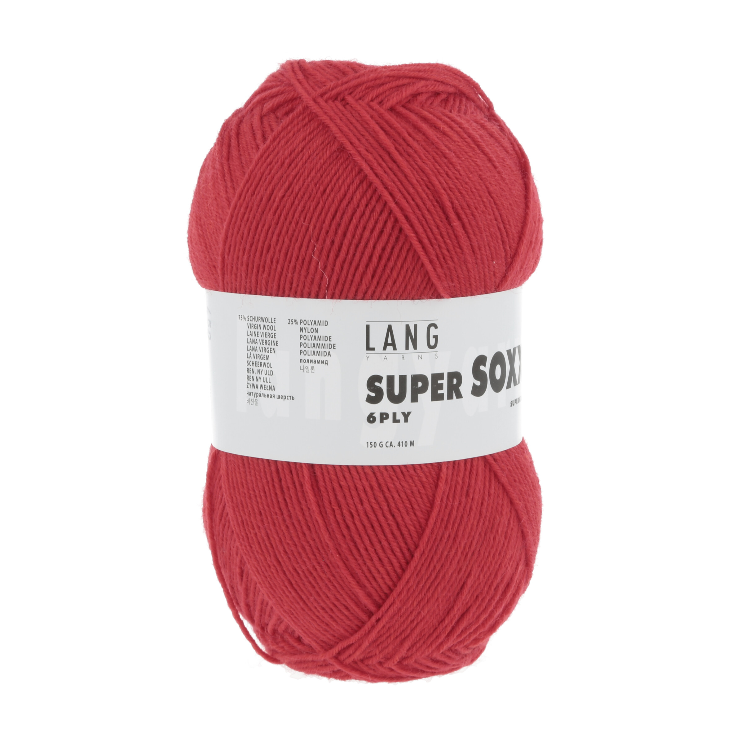 LANG SUPER SOXX  6FACH 0060 HELLROT 150GR