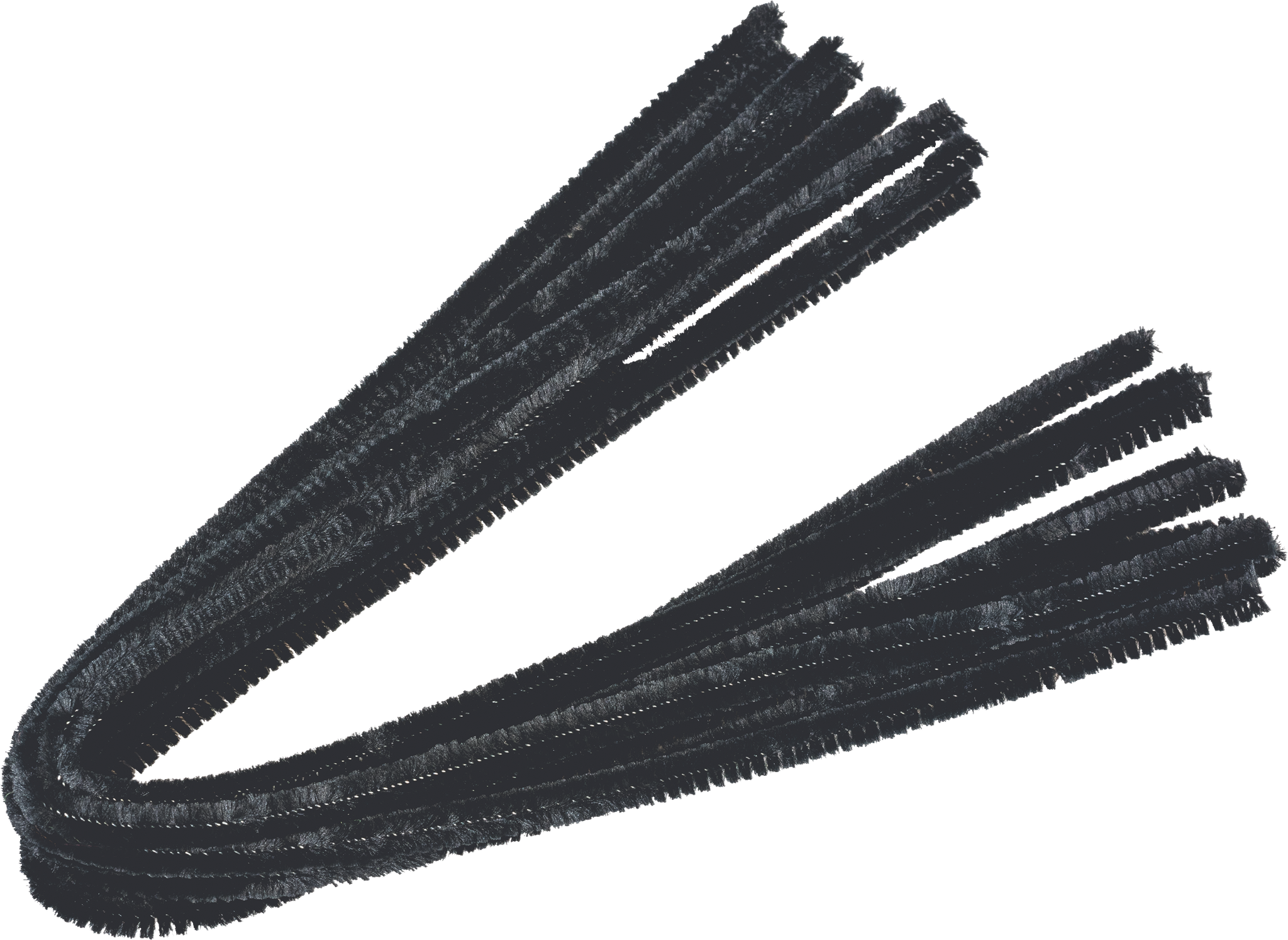 CHENILLEDRAHT 50CM Ø 8CM SCHWARZ