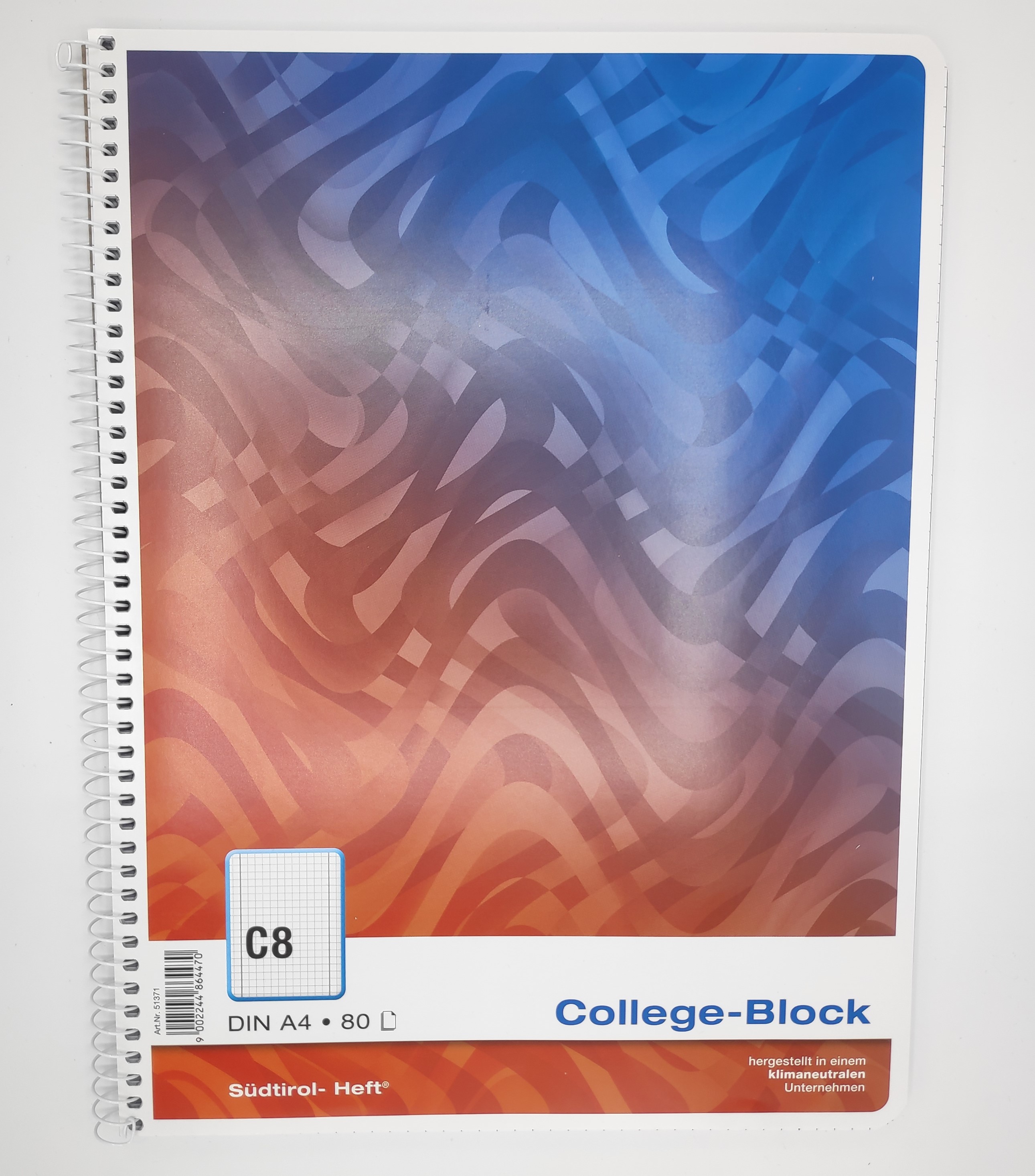 COLLEGE- BLOCK 80 BLATT KARIERT MIT RAND C8