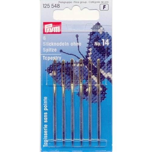 PRYM AGHI LANA SENZA PUNTA NO. 14 CON CRUNA ORO 1,90 x 60MM - 6PEZZI