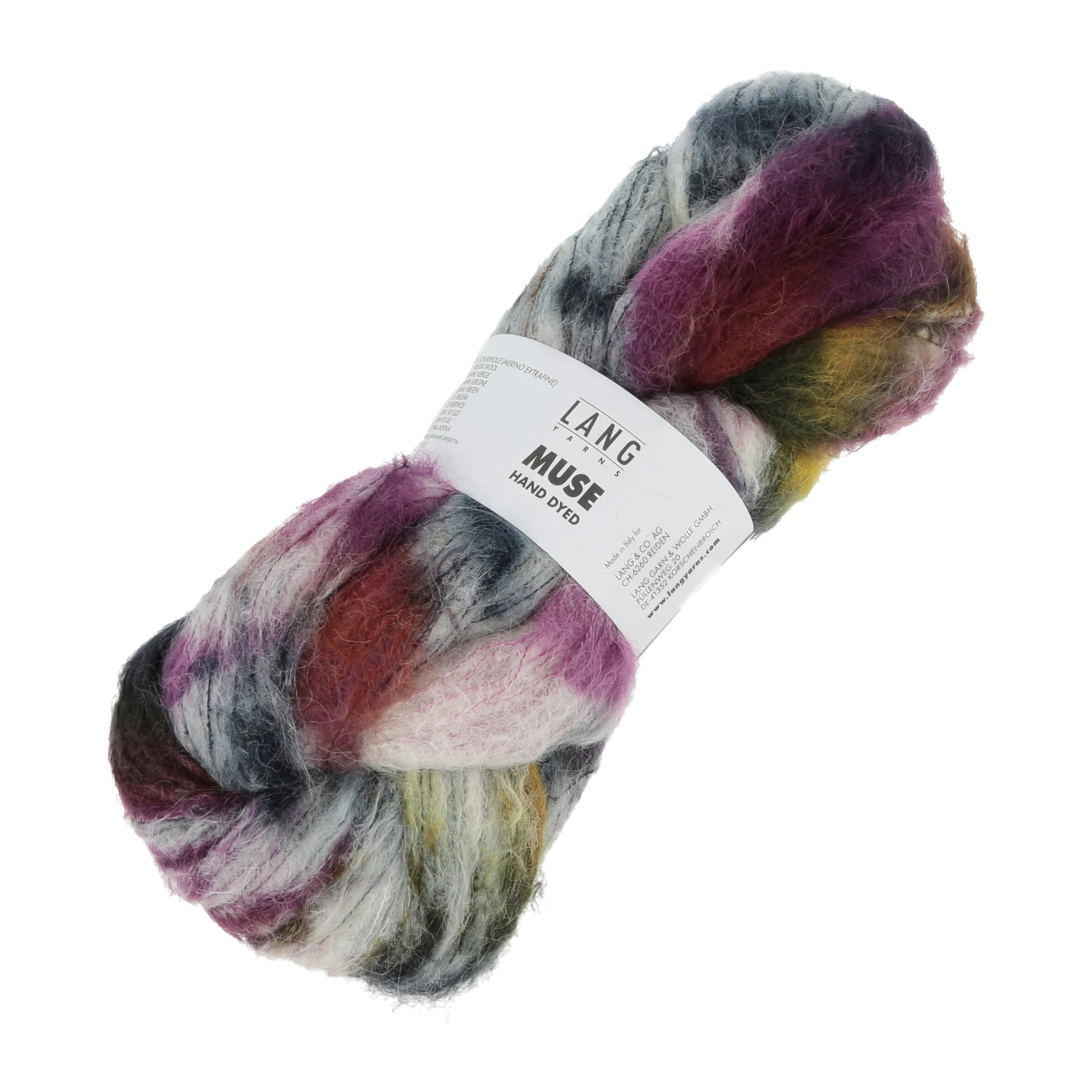 LANG MUSE (HAND DYED) 0002 GELB/PINK 100GR