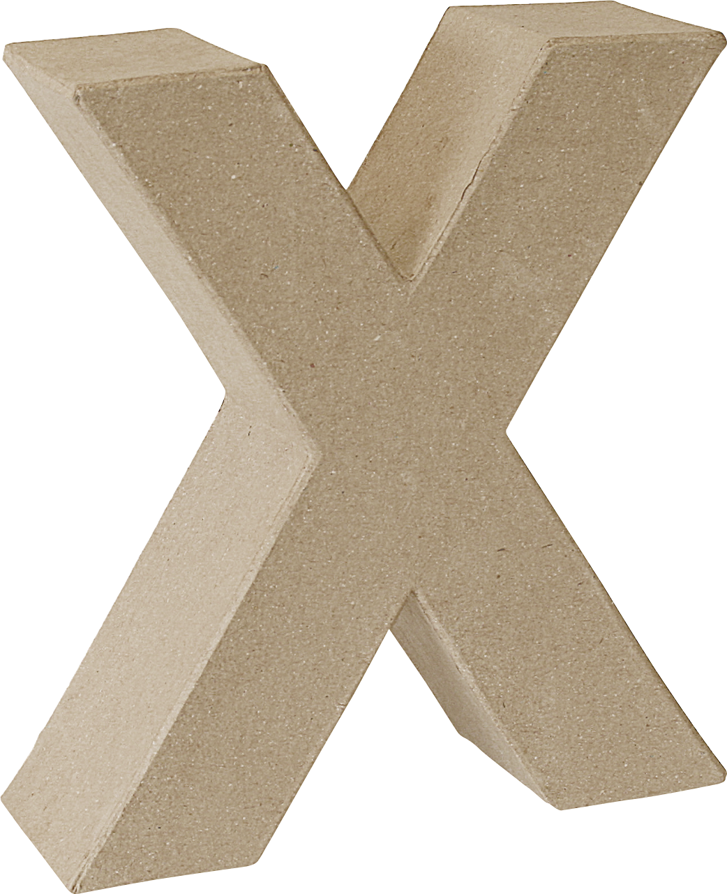 PAPP- BUCHSTABE "X" 3D 16,5x17,5x5,5CM