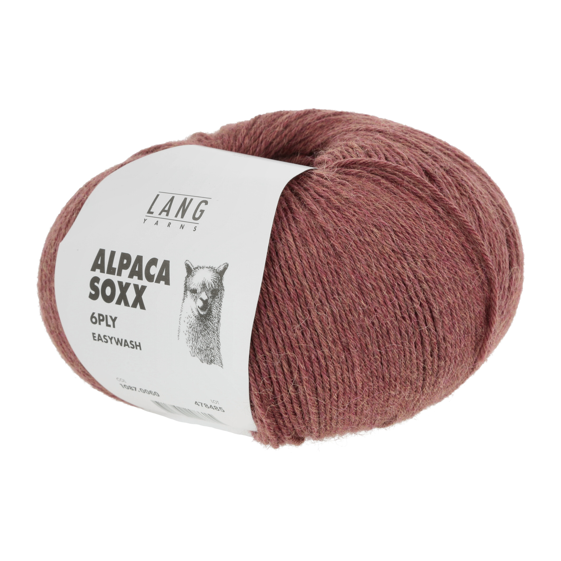 LANG ALPACA SOXX 6-FACH 150GR 0060 ZIEGELROT