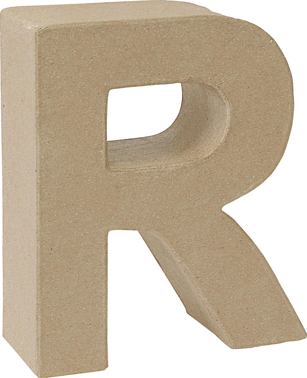 LETTERA DI CARTONE "R" 3D 15,7X17,5X5,5CM