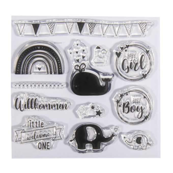 CLEAR STAMPS WILLKOMMEN BABY