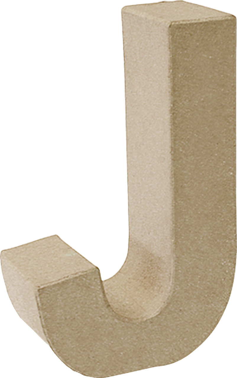 PAPP- BUCHSTABE "J" 3D 11x17,5x5,5CM