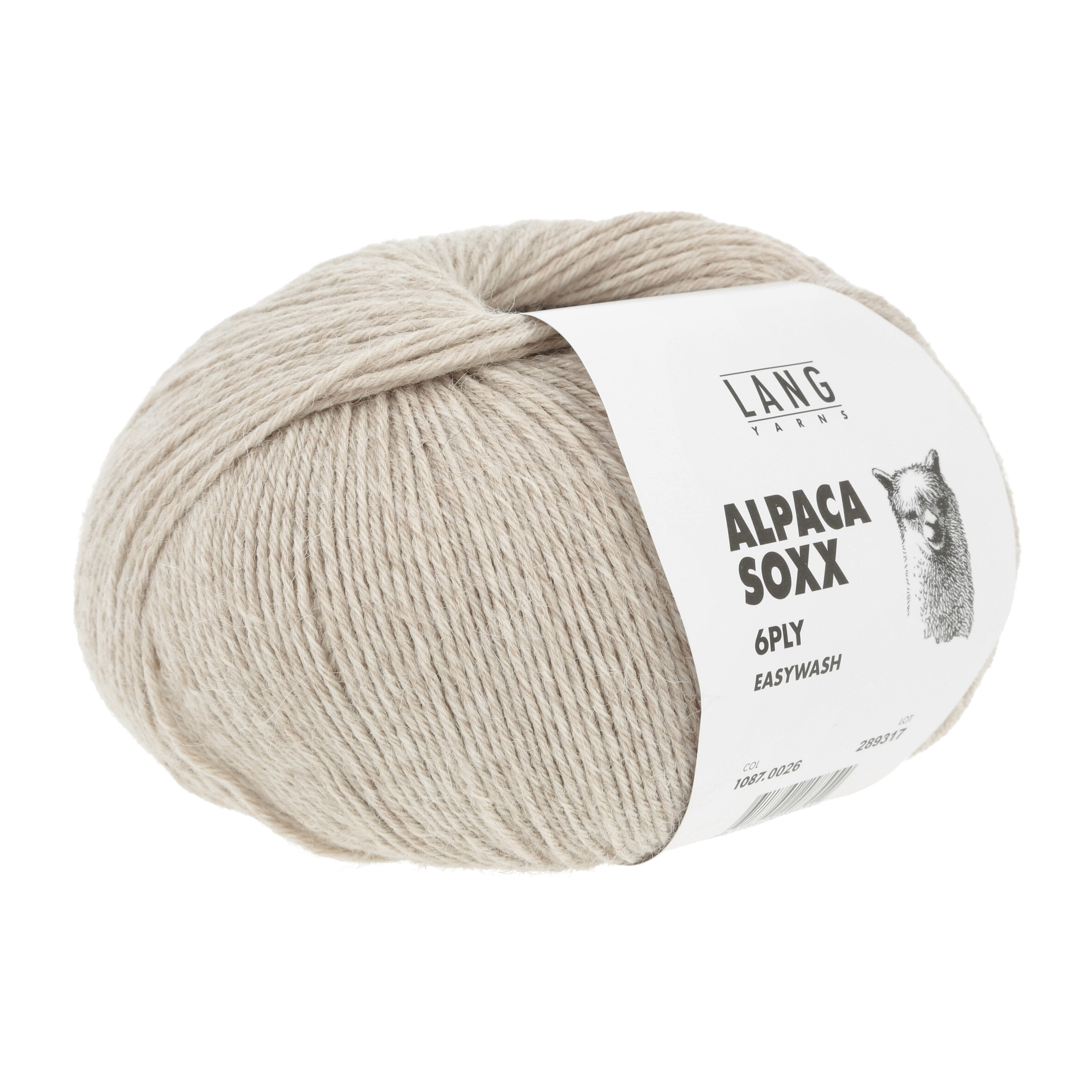 LANG ALPACA SOXX 6-FACH 150GR 0026 NATUR