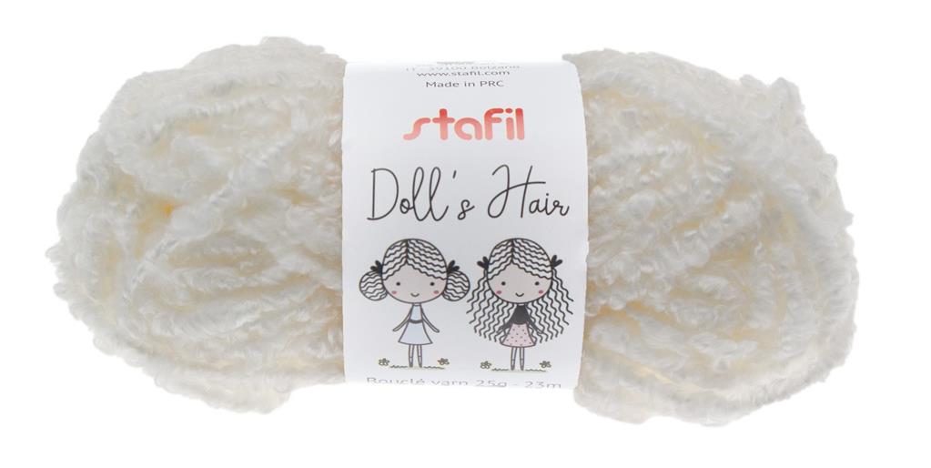 DOLL´S HAIR - BOUCLÉ YARN 25GR WEIß