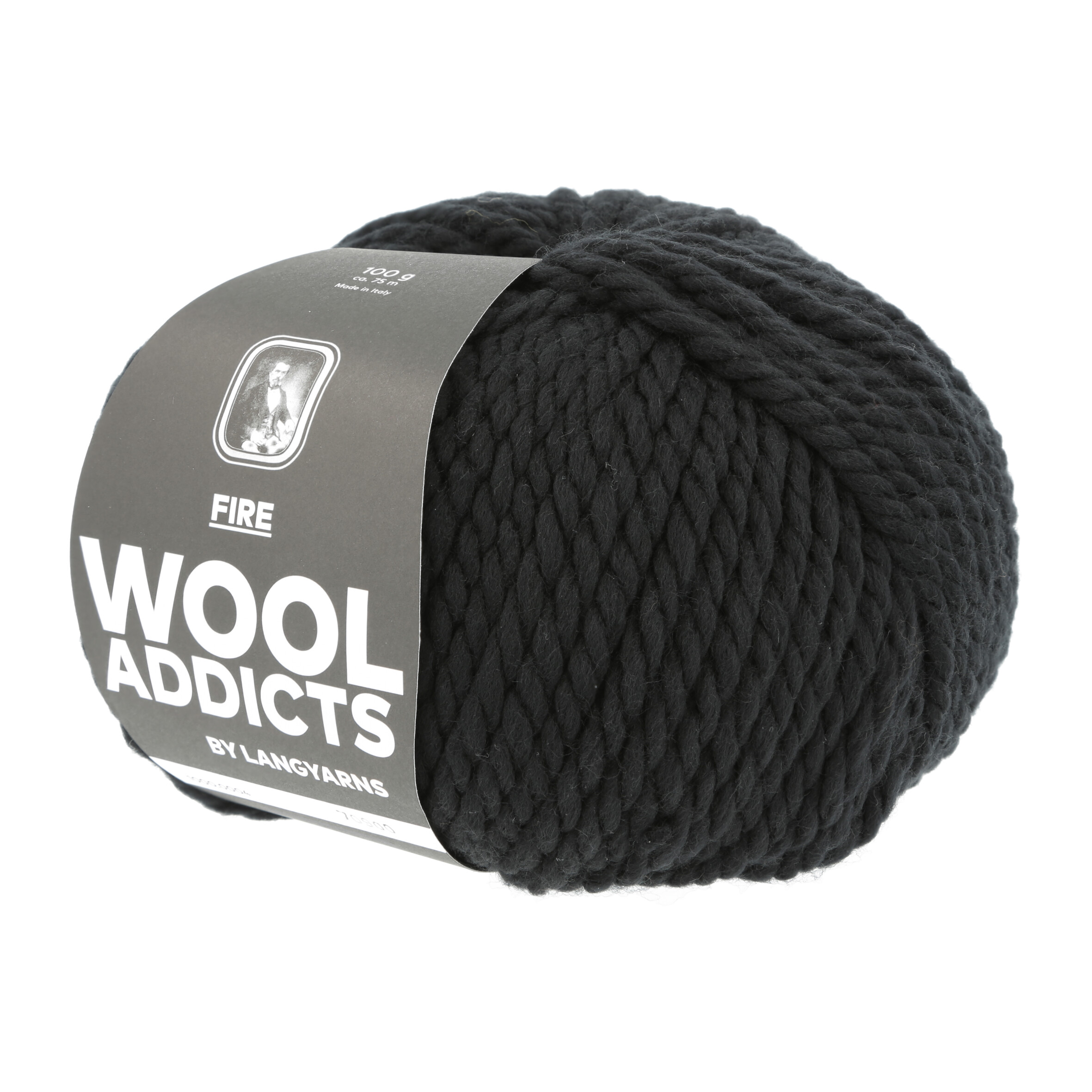WOOL ADDICT FIRE 0004 100GR SCHWARZ WOOL ADDICT FIRE 0004 100GR SCHWARZ