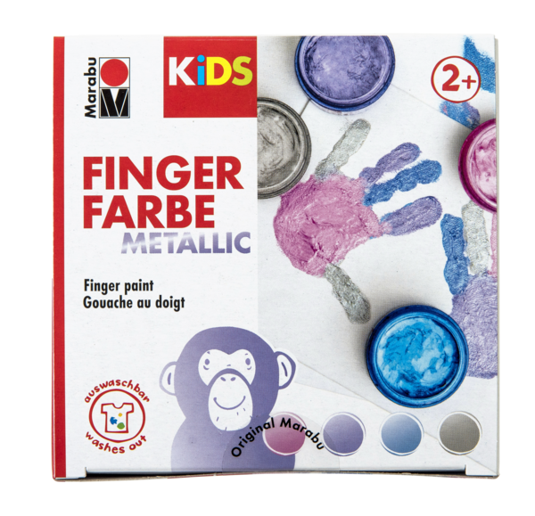 KIDS FINGERFRABE SET METALLIC 4x 100ML