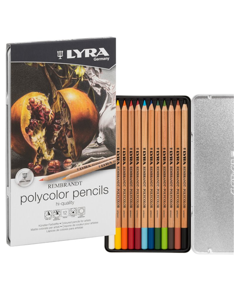 LYRA Rembrandt Polycolor – Farbstifte für professionelle Künstler 12Stk