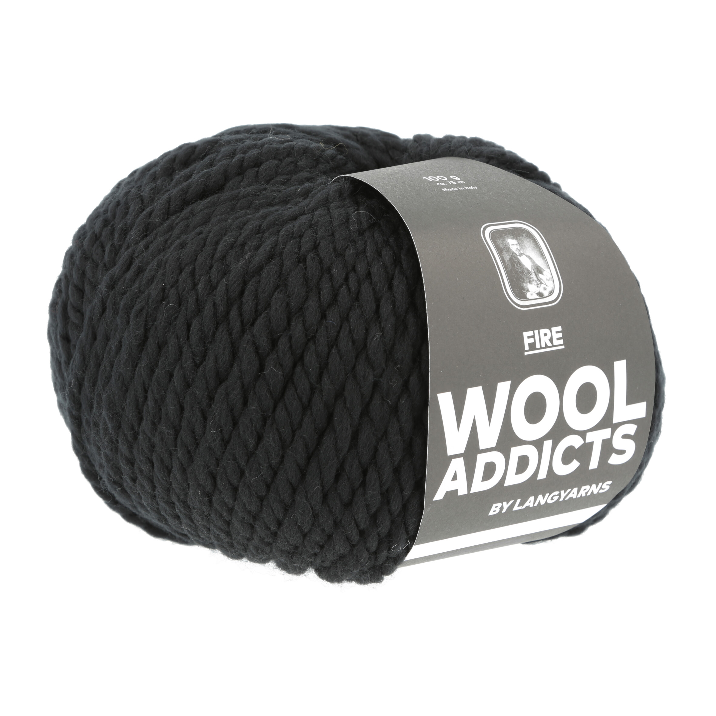 WOOL ADDICT FIRE 0004 100GR SCHWARZ WOOL ADDICT FIRE 0004 100GR SCHWARZ