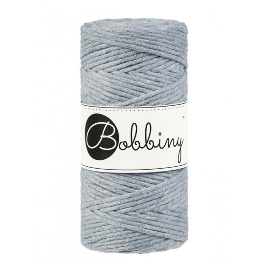 BOBBINY MAKRAMEE CORD 3MM SILVER