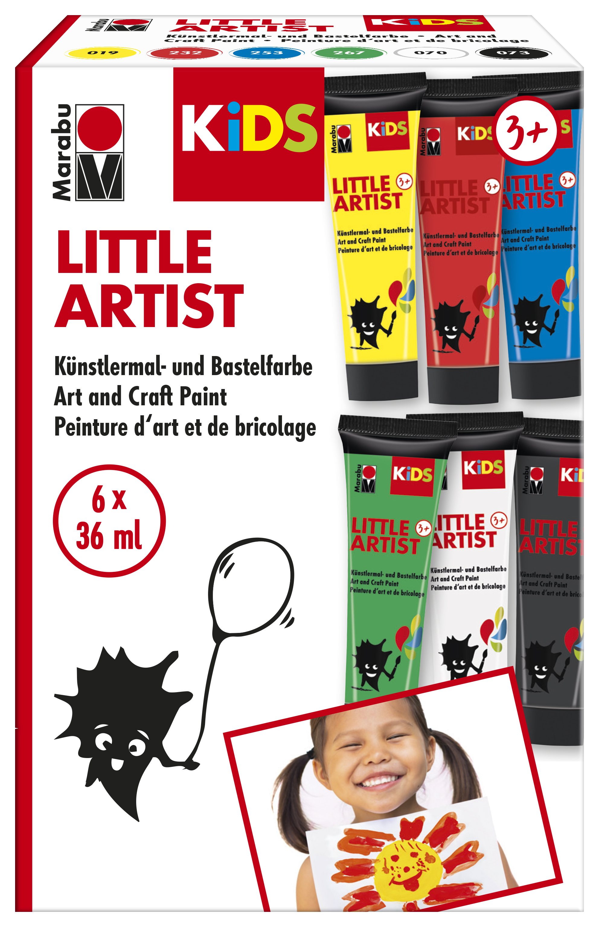 MARABU KIDS LITTLE ARTIST ASSORTIMENTO 6x36ML