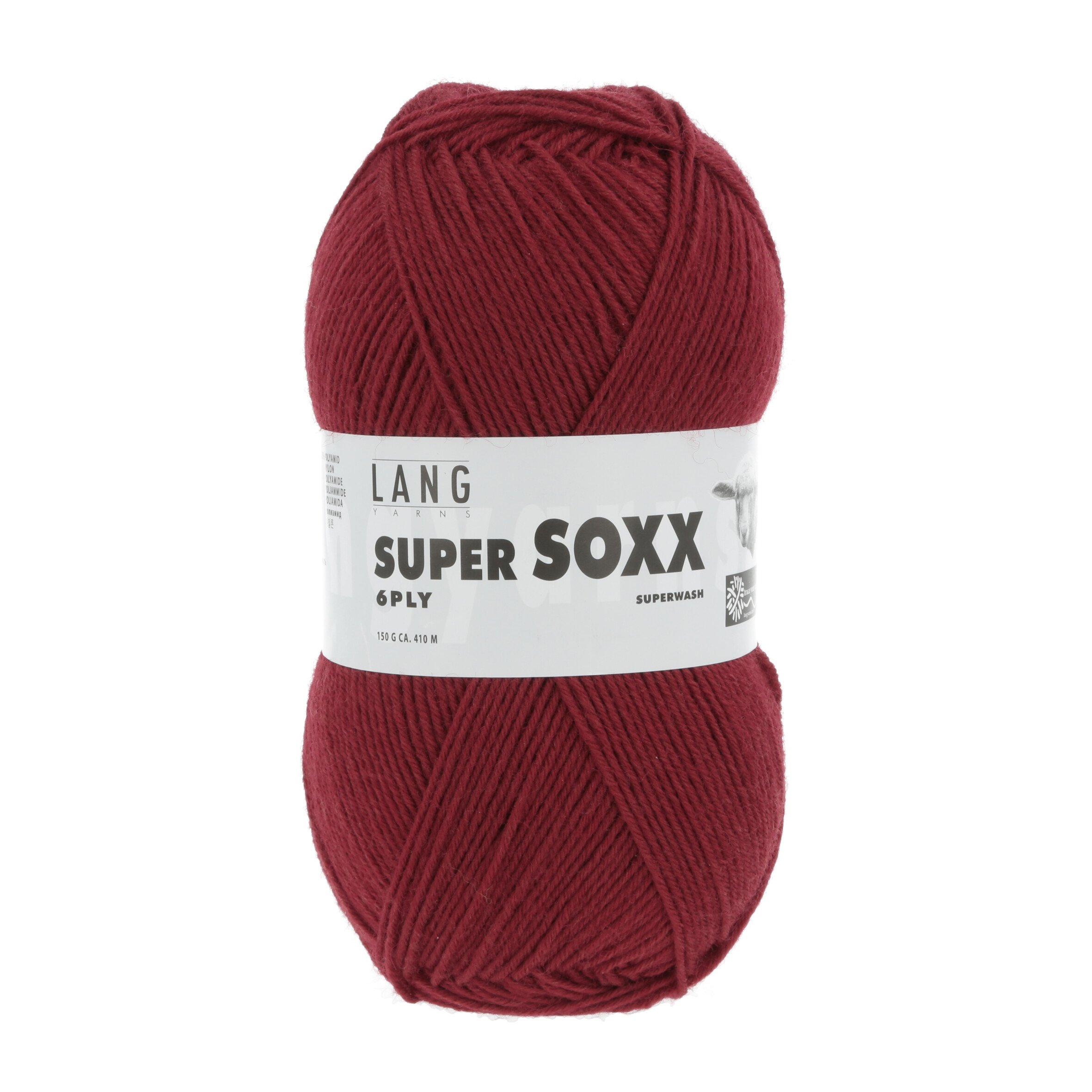 LANG SUPER SOXX  6FACH 150GR 061 ROT