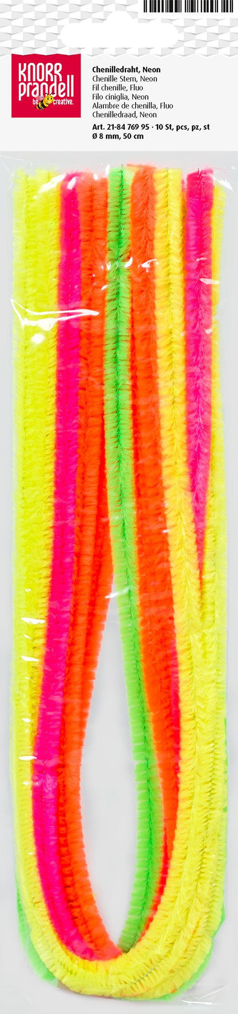 CHENILLEDRAHT 50CM Ø 8CM NEON