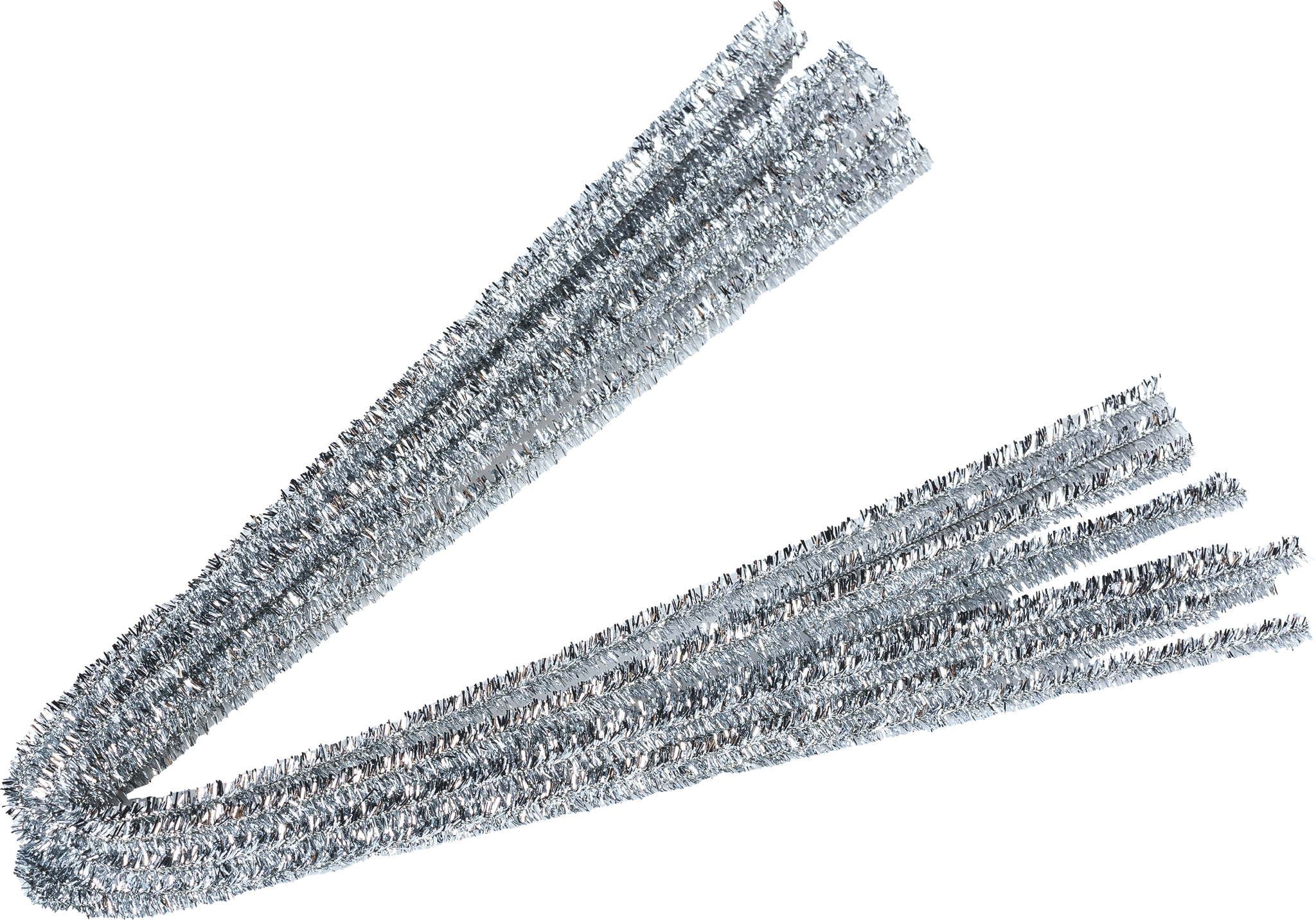 CHENILLEDRAHT 50CM Ø 8CM SILBER 