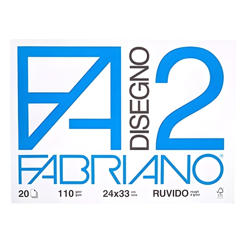 FABRIANO DISEGNO 2 RAU 24X33CM 110GR 20BLATT