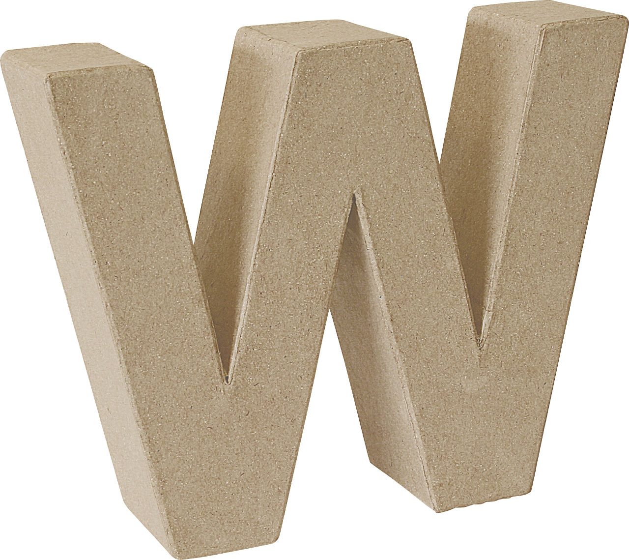 PAPP- BUCHSTABE "W" 3D 22,5x17,5x5,5CM