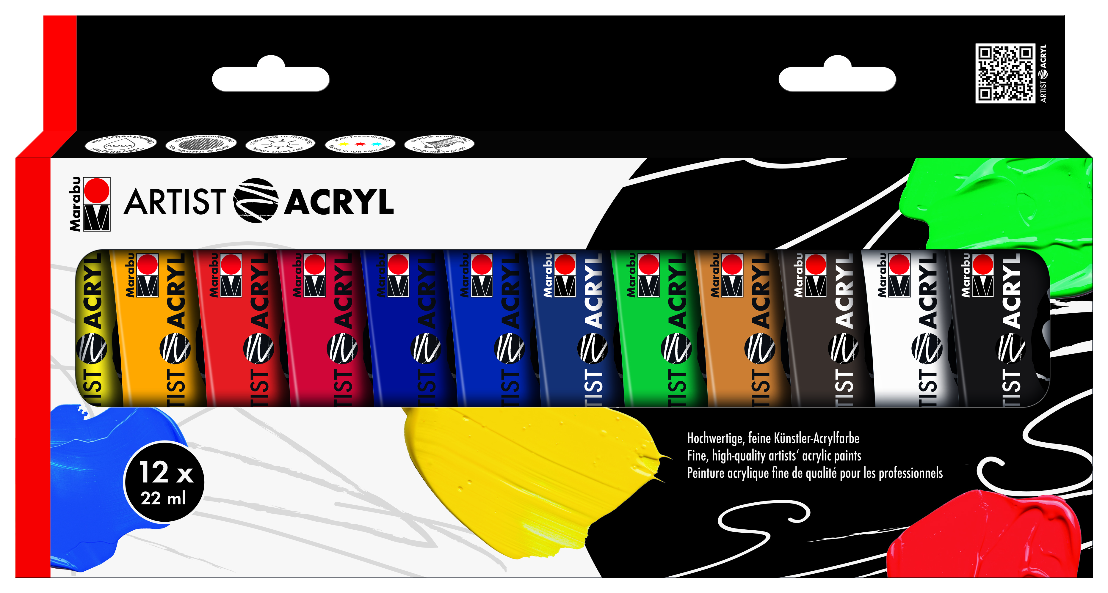 MARABU ARTIST ACRYL 12ER SORTIERUNG 22ML