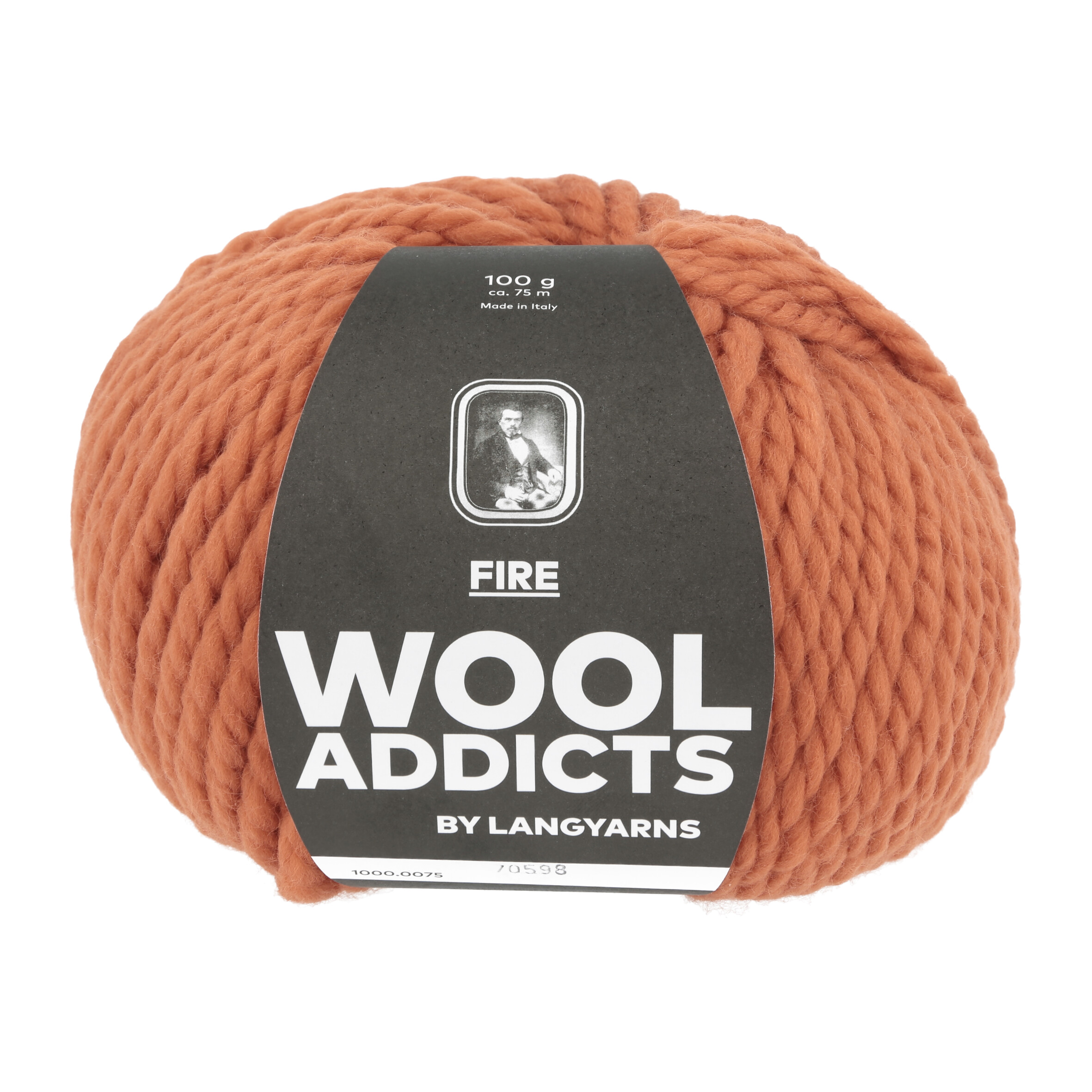 WOOLADDICTS FIRE 0075 ORANGE 100GR