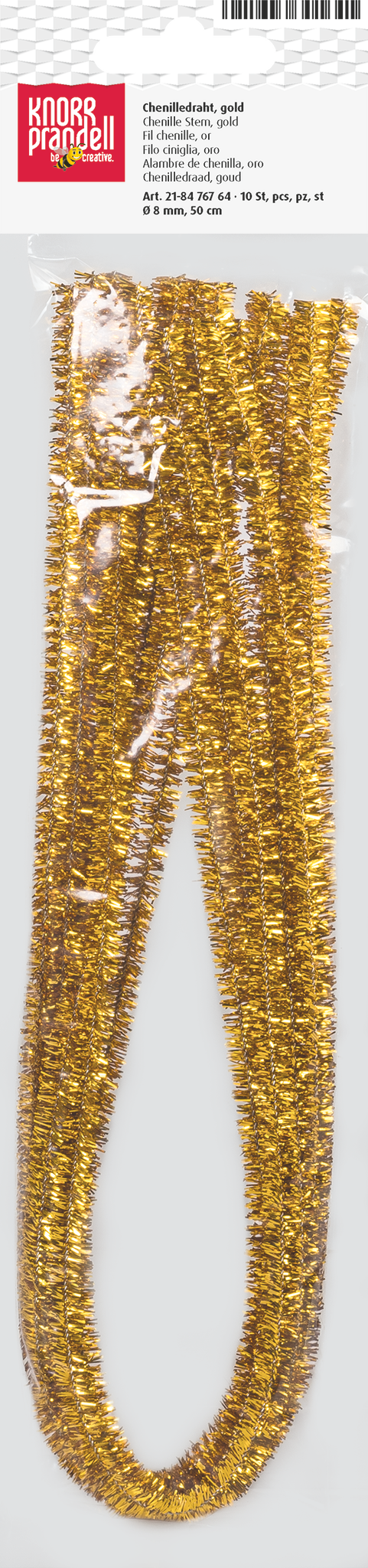CHENILLEDRAHT 50CM Ø 8CM GOLD