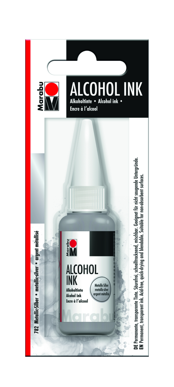 MARABU ALCOHOL INK 782 METALLIC- SILBER 20ML MARABU ALCOHOL INK 782 METALLIC- SILBER 20ML