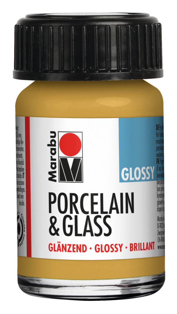 MARABU PORCELAIN & GLASS GLOSSY 15ML 784 METALLIC-GOLD