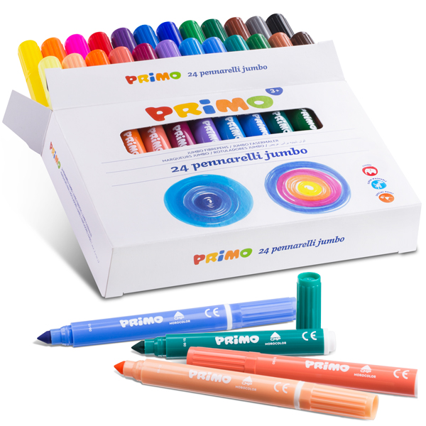 PENNARELLI COLORATI 12PZ PRIMO CMP MOROCOLOR (Cod. 605PEN12B)