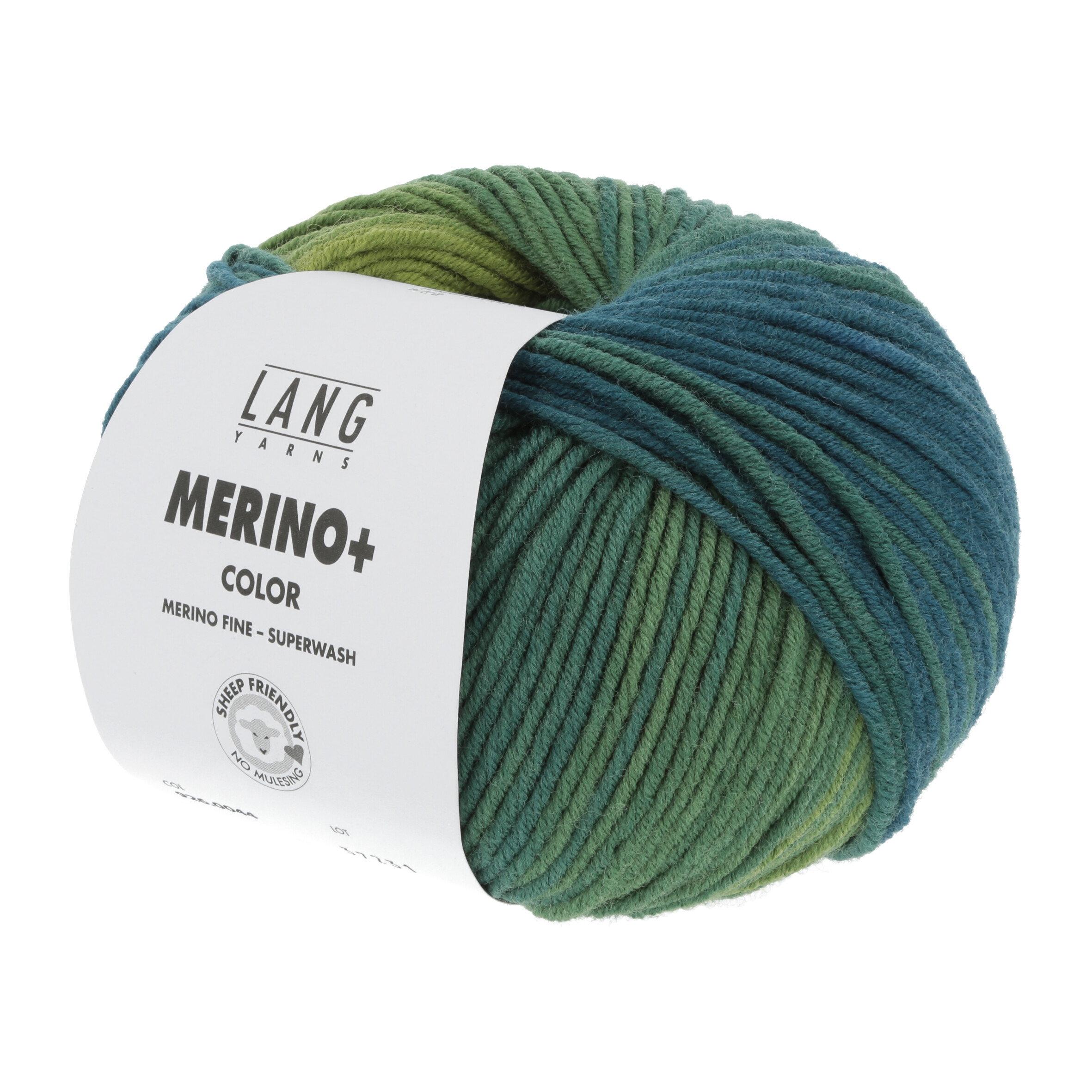 LANG MERINO + 100GR 0044 GRÜN MELLIERT