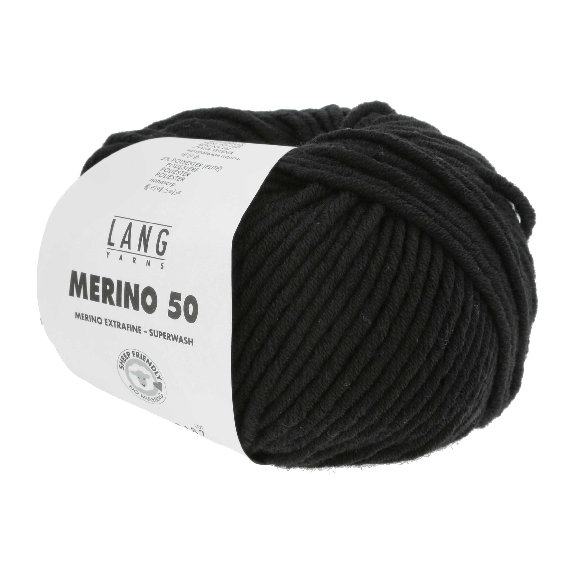 LANG MERINO 50 100GR 0004 SCHWARZ