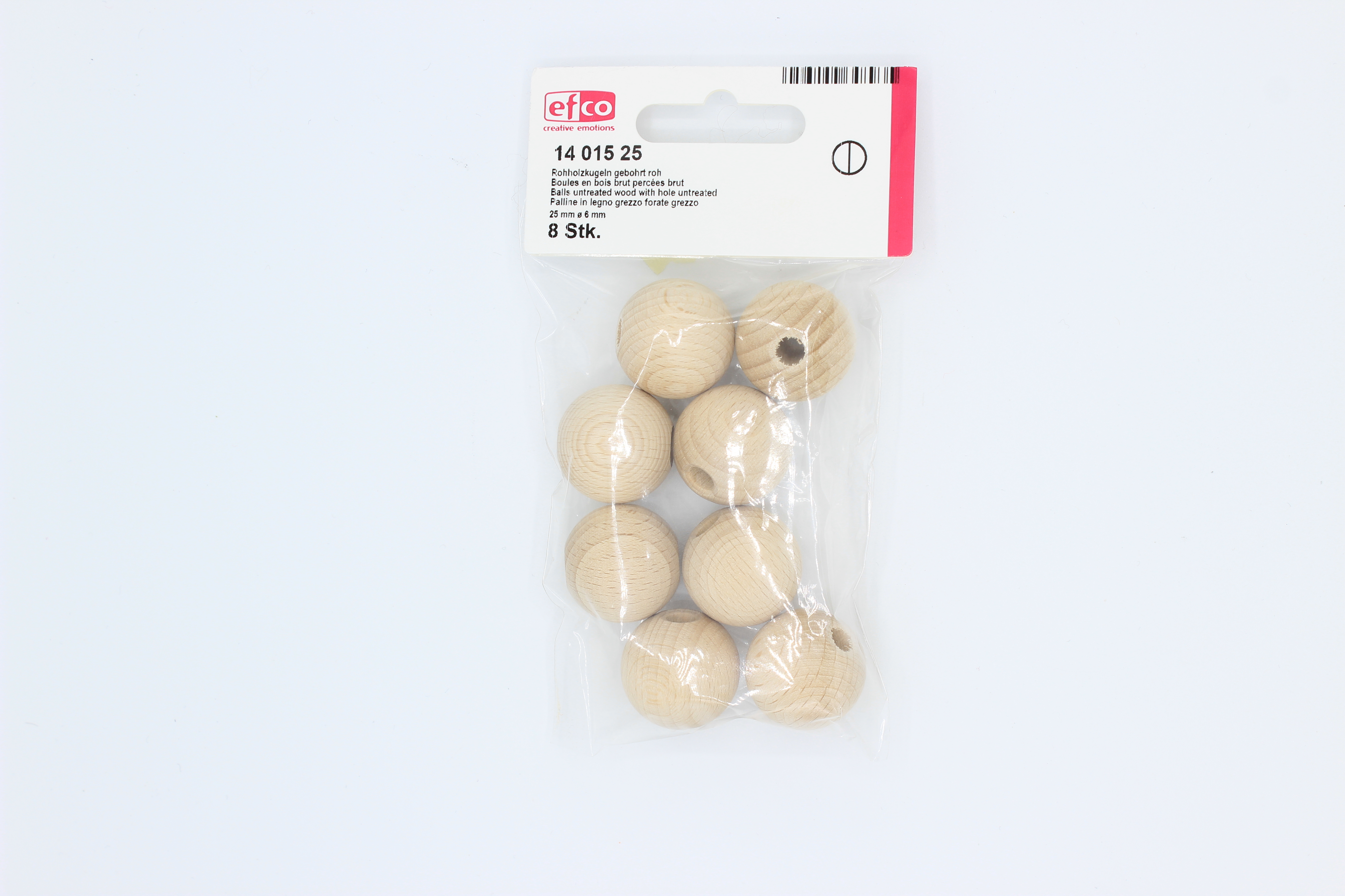 HOLZKUGELN GEBOHRT 25MM 10 STÜCK