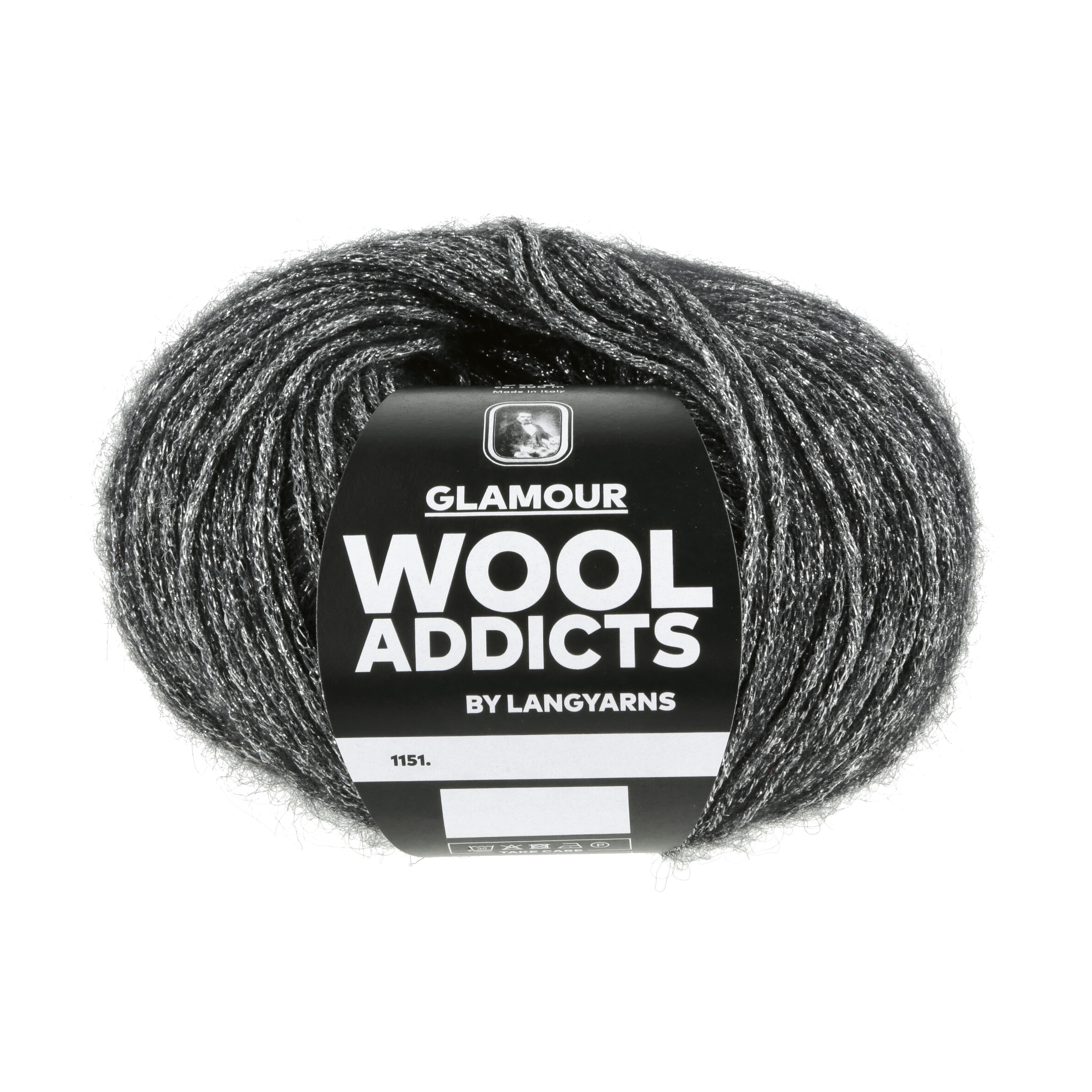 WOOL ADDICTS GLAMOUR 50GR 0004 SCHWARZ
