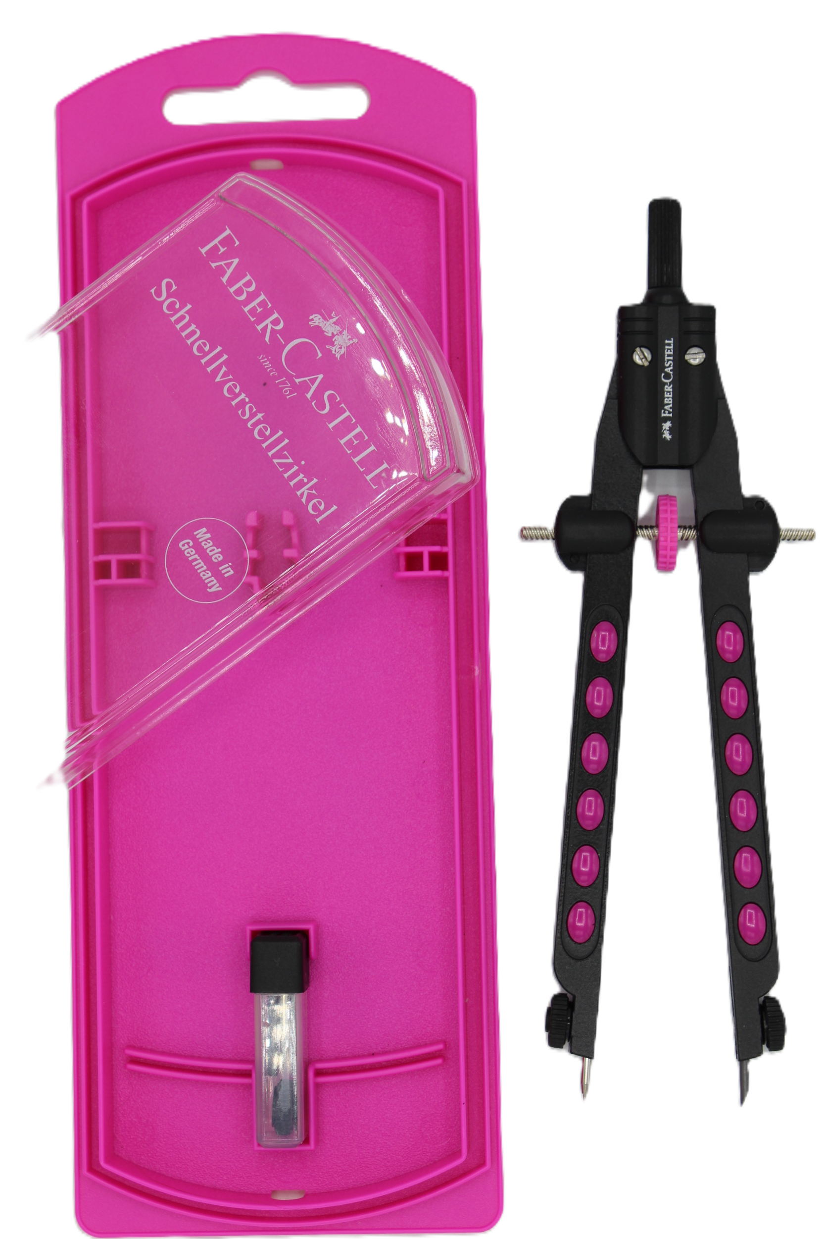 COMPASSO A REGOLAZIONE RAPIDA FABER- CASTELL FUCHSIA