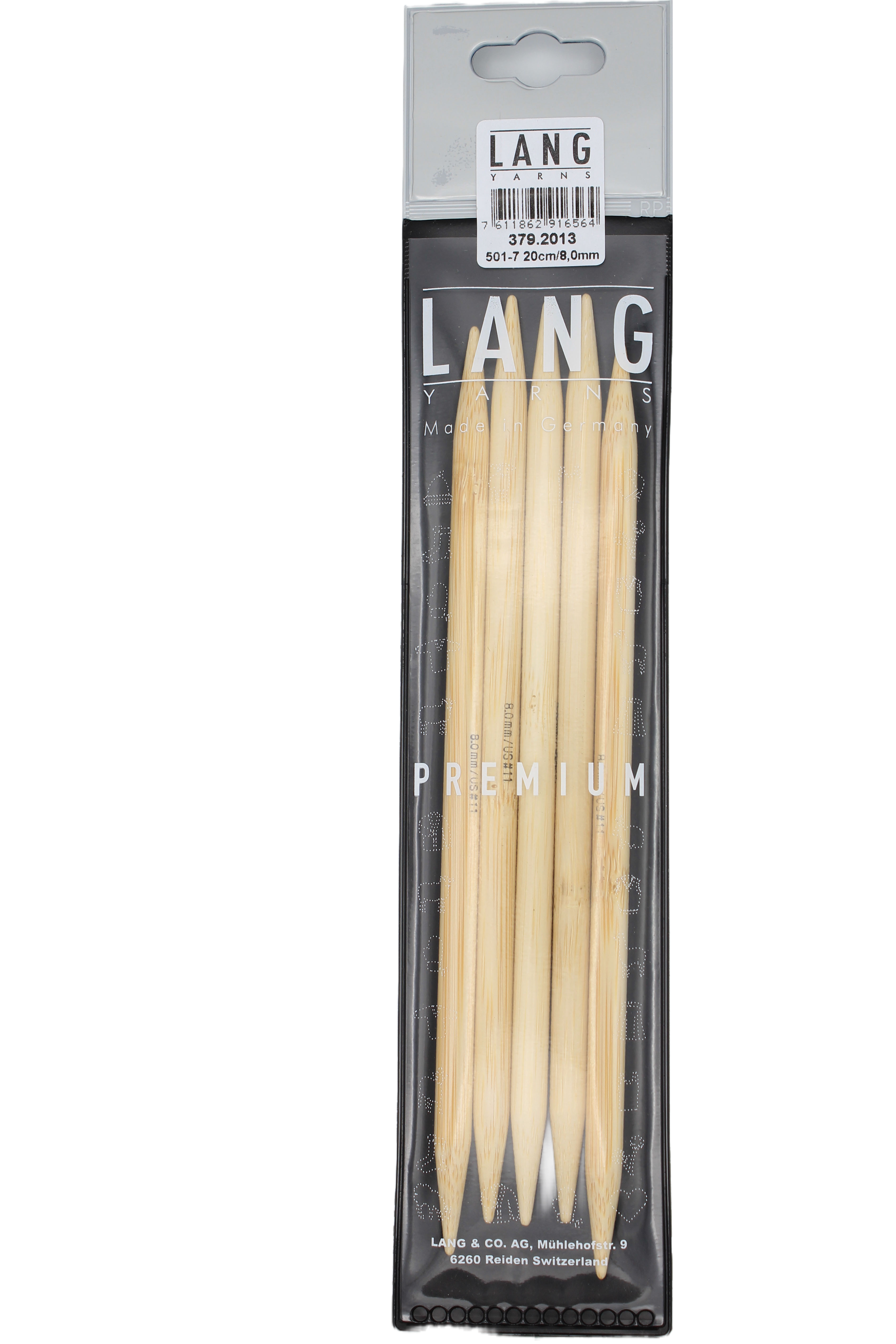 STRUMPFSTRICKNADELN, BAMBUS 20CM 8MM