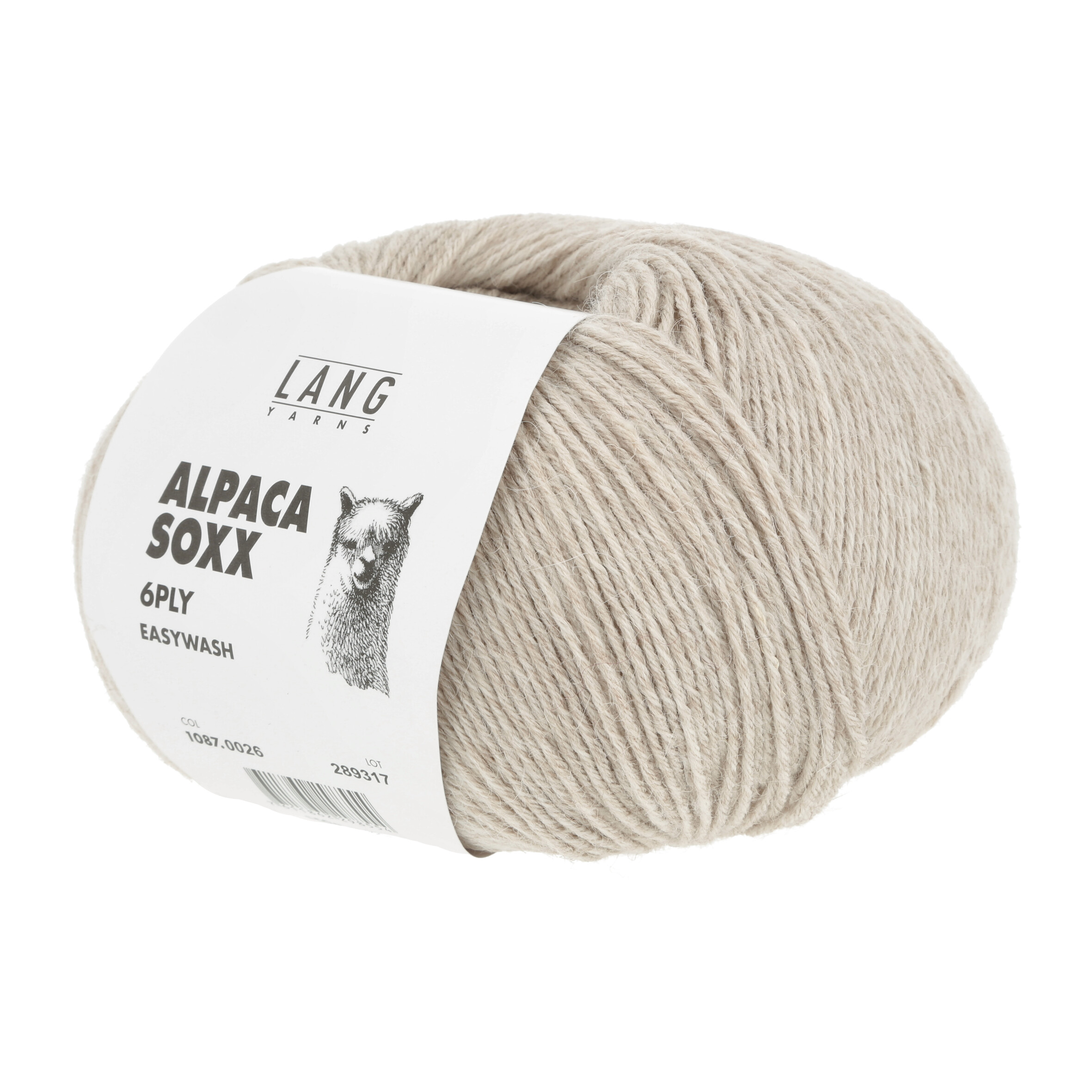 LANG ALPACA SOXX 6-FACH 150GR 0026 NATUR