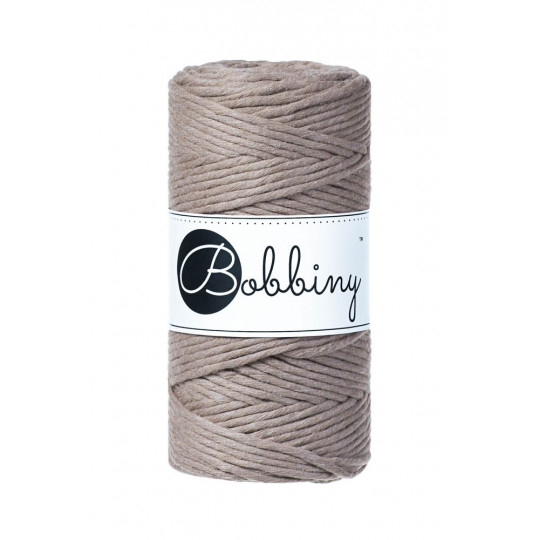 BOBBINY MAKRAMEE CORD 3MM COFFEE 