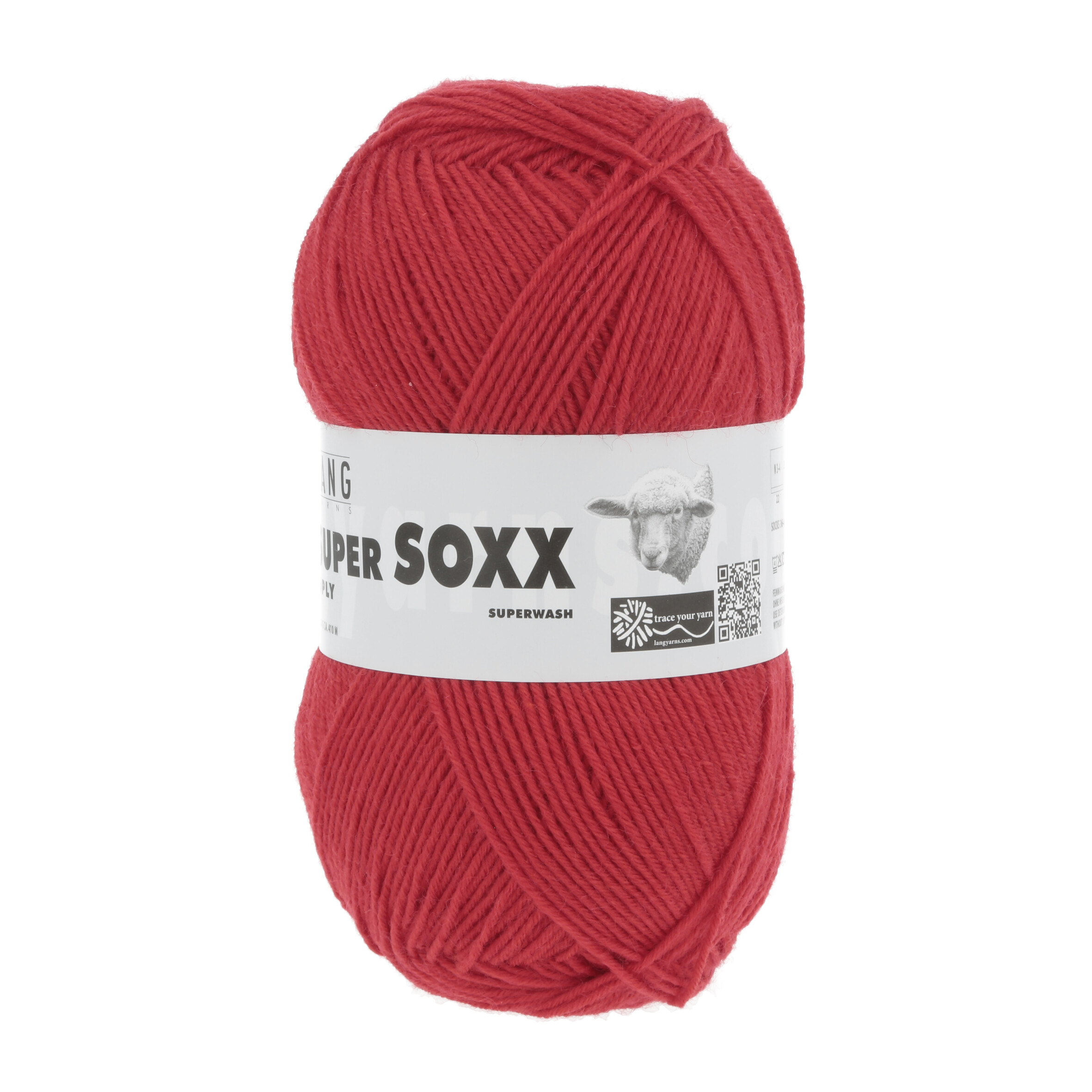 LANG SUPER SOXX  6FACH 0060 HELLROT 150GR